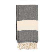 Load image into Gallery viewer, Herringbone Turkish Towel for Embroidery Monogram Personaliz