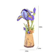 Load image into Gallery viewer, Rowood Purple Iris 3D Wooden Puzzle