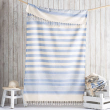 Load image into Gallery viewer, Anatolya Turkish Bath Towels Peshtemal Hamam Quick-dry Blue