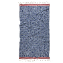 Load image into Gallery viewer, Modern Diamond Turkish Cotton Beach Towels Pool Yoga Gym Spa: Black