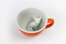 Load image into Gallery viewer, Ceramic FOX Surprise Mug Gift (11 oz.- Red Orange): Red Orange