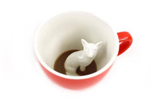 Load image into Gallery viewer, Ceramic FOX Surprise Mug Gift (11 oz.- Red Orange): Red Orange