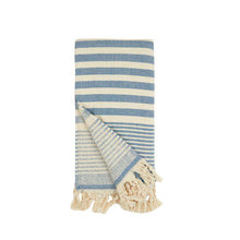 Load image into Gallery viewer, Andalusya Turkish Towels Summer Bath Beach Pool Terrybacking: Egean Blue