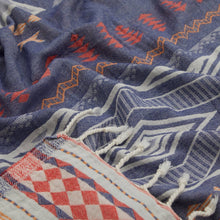 Load image into Gallery viewer, Boho Beach Towels Turkish Hammam Peshtemal Fouta Lake Pool: Navy