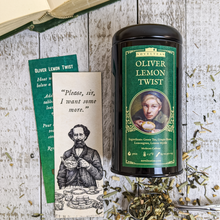 Load image into Gallery viewer, Oliver Lemon Twist - Charles Dickens Loose Tea Tin: Gold