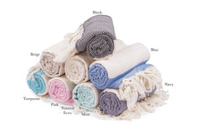 Load image into Gallery viewer, Herringbone Turkish Towel for Embroidery Monogram Personaliz