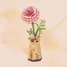 Load image into Gallery viewer, Rowood Pink Dahlia 3D Wooden Puzzle