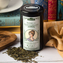 Load image into Gallery viewer, Sense and Senchability - Jane Austen Loose Tea Tin: Black