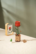 Load image into Gallery viewer, 3D Wooden Flower Puzzle: Red Rose