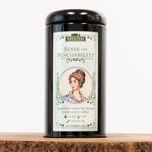 Load image into Gallery viewer, Sense and Senchability - Jane Austen Loose Tea Tin: Black