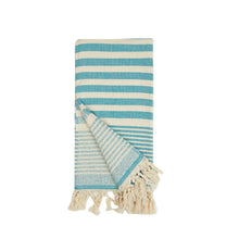 Load image into Gallery viewer, Andalusya Turkish Towels Summer Bath Beach Pool Terrybacking: Egean Blue