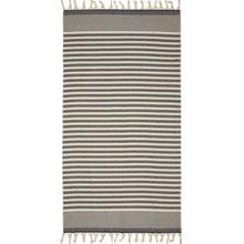 Load image into Gallery viewer, Andalusya Turkish Towels Summer Bath Beach Pool Terrybacking: Black