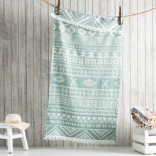Load image into Gallery viewer, Aztec Turkish Beach Towels 33x66 Fouta Peshtemal Hammam Pool: Green