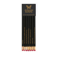 Load image into Gallery viewer, Antisocial Butterfly Pencil Set