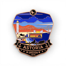Load image into Gallery viewer, Astoria Oregon - Enamel Magnet