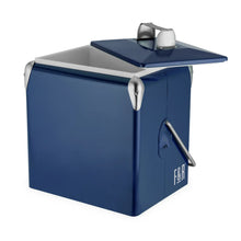 Load image into Gallery viewer, Blue Vintage Metal Cooler - Foster & Rye
