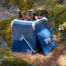 Load image into Gallery viewer, Blue Vintage Metal Cooler - Foster & Rye