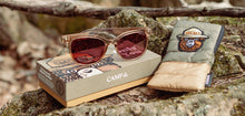 Load image into Gallery viewer, CAMP Cove Sunglasses - Smokey Bear Edition - Desert / Walnut / Basic Polarized Rose