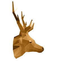 Load image into Gallery viewer, Deer Head PaperCraft Origami Wall Art - Gold Limited Edition