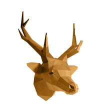 Load image into Gallery viewer, Deer Head PaperCraft Origami Wall Art - Gold Limited Edition