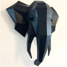 Load image into Gallery viewer, Elephant Head 3D PaperCraft Origami Wall Art