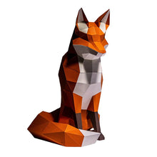 Load image into Gallery viewer, Fox Standing Model PaperCraft Origami Art, 3D Paper Art
