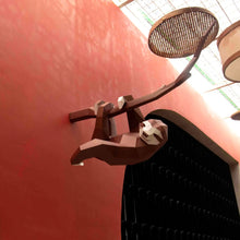 Load image into Gallery viewer, Hanging Sloth 3D PaperCraft Origami Wall Art, 3D Papercraft