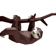 Load image into Gallery viewer, Hanging Sloth 3D PaperCraft Origami Wall Art, 3D Papercraft