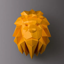Load image into Gallery viewer, Lion Head Animal PaperCraft Origami Wall Art