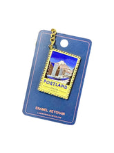 Load image into Gallery viewer, Portland Oregon - Enamel Postcard Keychain