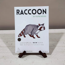 Load image into Gallery viewer, Raccoon PaperCraft Origami Wall Art, 3D Paper Wall Art