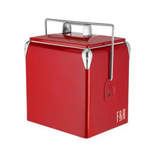 Load image into Gallery viewer, Red Vintage Metal Cooler - Foster & Rye