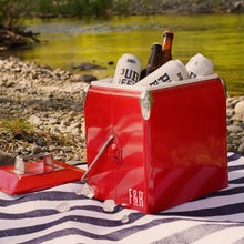 Load image into Gallery viewer, Red Vintage Metal Cooler - Foster & Rye