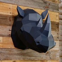 Load image into Gallery viewer, Rhino Head PaperCraft Origami Wall Art, 3D Paper Wall Art