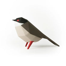 Load image into Gallery viewer, Sardinian Warbler - Bird 3D Paper Figure By Plego