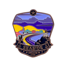 Load image into Gallery viewer, Seaside Oregon - Enamel Magnet