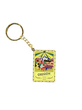 Load image into Gallery viewer, State of Oregon - Enamel Postcard Keychain