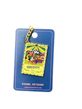 Load image into Gallery viewer, State of Oregon - Enamel Postcard Keychain