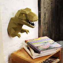 Load image into Gallery viewer, T-Rex 3D Papercraft Wall Art, Papercraft Origami Model