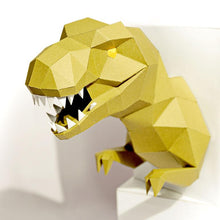 Load image into Gallery viewer, T-Rex 3D Papercraft Wall Art, Papercraft Origami Model