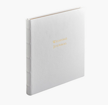 Load image into Gallery viewer, Wedding Journal - White Pebble Grain Leather