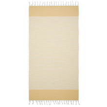 Load image into Gallery viewer, Siena Turkish Towels Terry backing Oversized Stripe Quickdry: Mustard