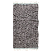 Load image into Gallery viewer, Modern Diamond Turkish Cotton Beach Towels Pool Yoga Gym Spa: Black