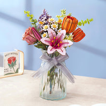 Load image into Gallery viewer, 3D Wooden Flower Puzzle: Orange Tulip