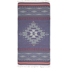 Load image into Gallery viewer, Boho Beach Towels Turkish Hammam Peshtemal Fouta Lake Pool: Navy