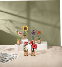 Load image into Gallery viewer, 3D Wooden Flower Puzzle: Red Camellia