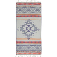 Load image into Gallery viewer, Boho Beach Towels Turkish Hammam Peshtemal Fouta Lake Pool: Navy