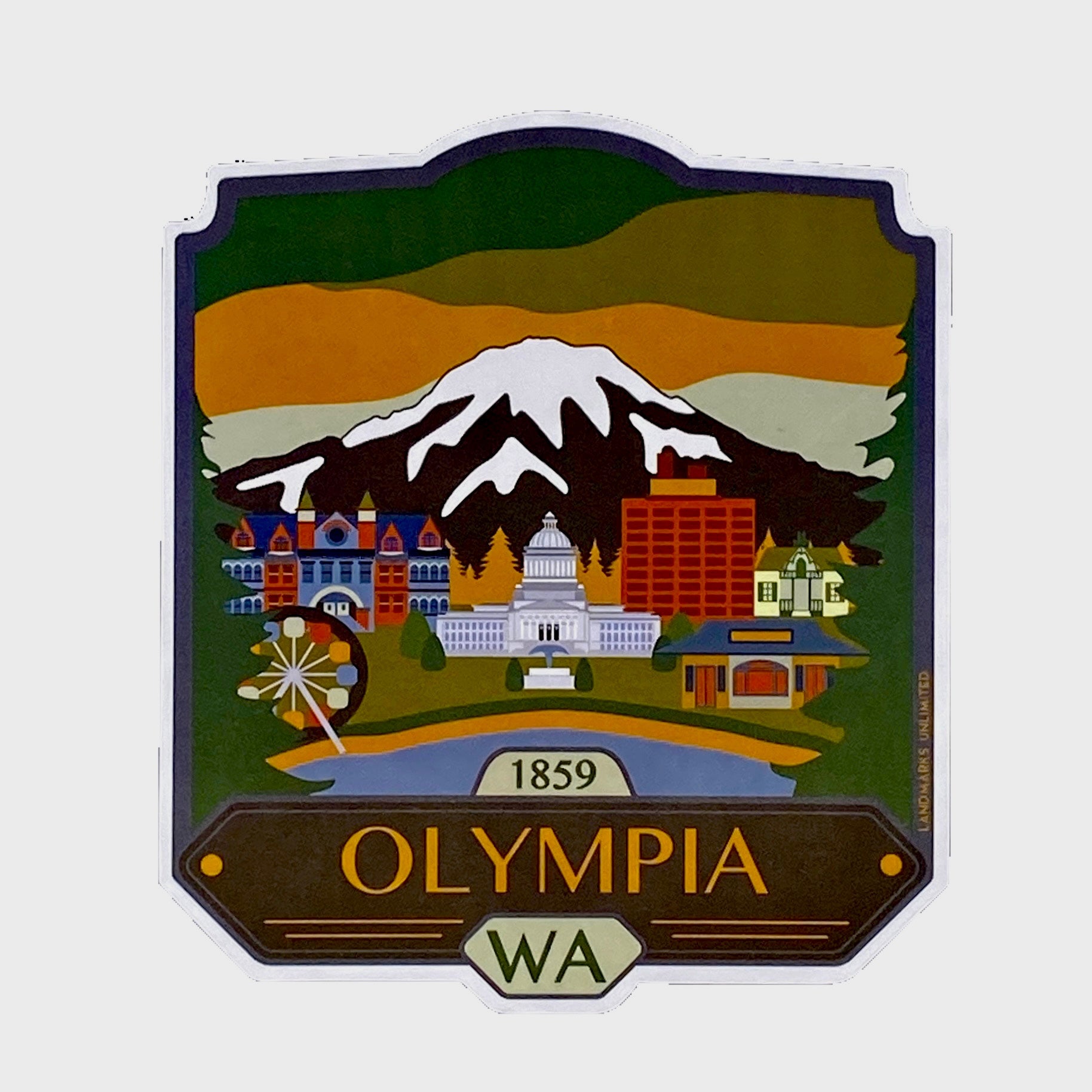 Olympia Washington 4" Vinyl Sticker Landmarks Unlimited