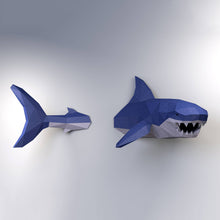 Load image into Gallery viewer, Shark Origami Wall Art
