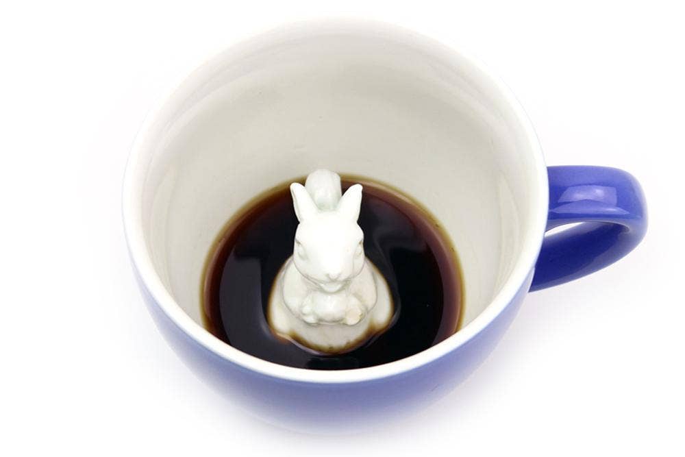 Ceramic SQUIRREL Surprise Mug Gift (11 oz.- Cobalt Blue): Cobalt Blue